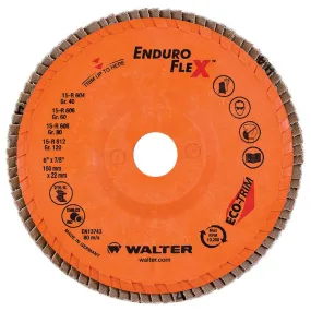 Walter 15R608 6" x 7/8" 80 Grit Enduro-Flex Flap Disc