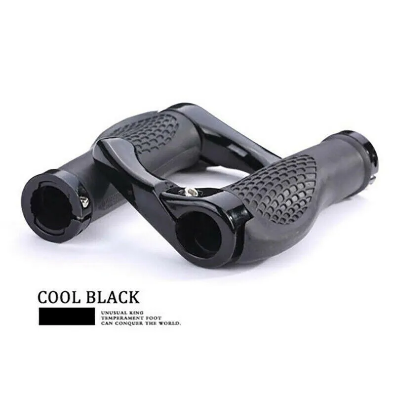 1 Pair Bicycle Handlebar Grips 1pair Non-Slip Rubber Hand Grip Mountain Road Bike Handle Grip with Bar Ends Bicycle Accessories