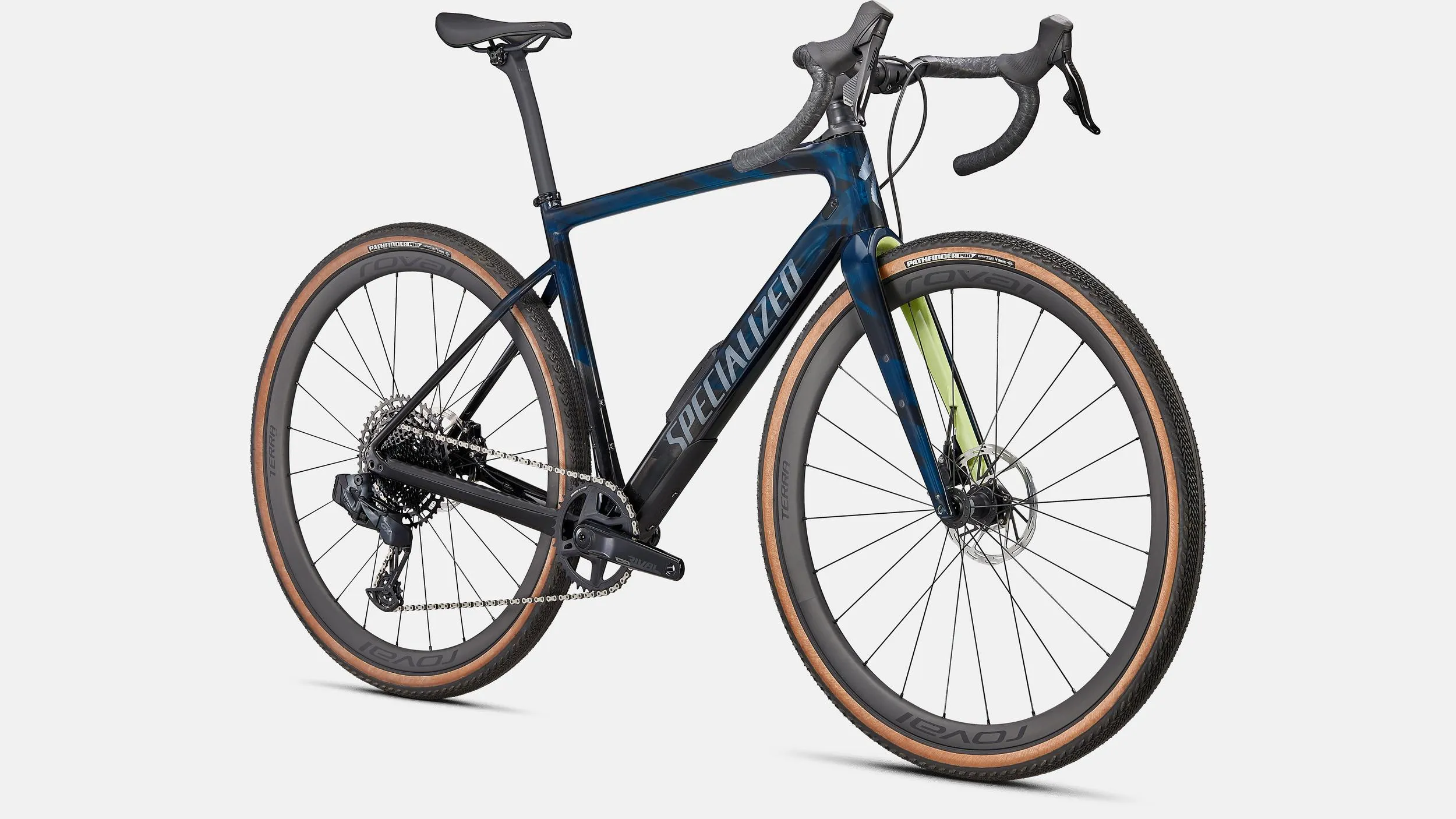 2022 Specialized Diverge Expert 700c Carbon Gravel Bike - 54cm, Gloss Teal Tint/Carbon/Limestone/Wild