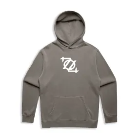 704 Shop Classic Logo Hoodie - Faded Gray/White (Unisex)