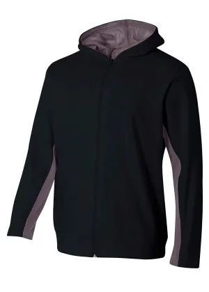 A4 Youth Full Zip Color Block Fleece Hoodie