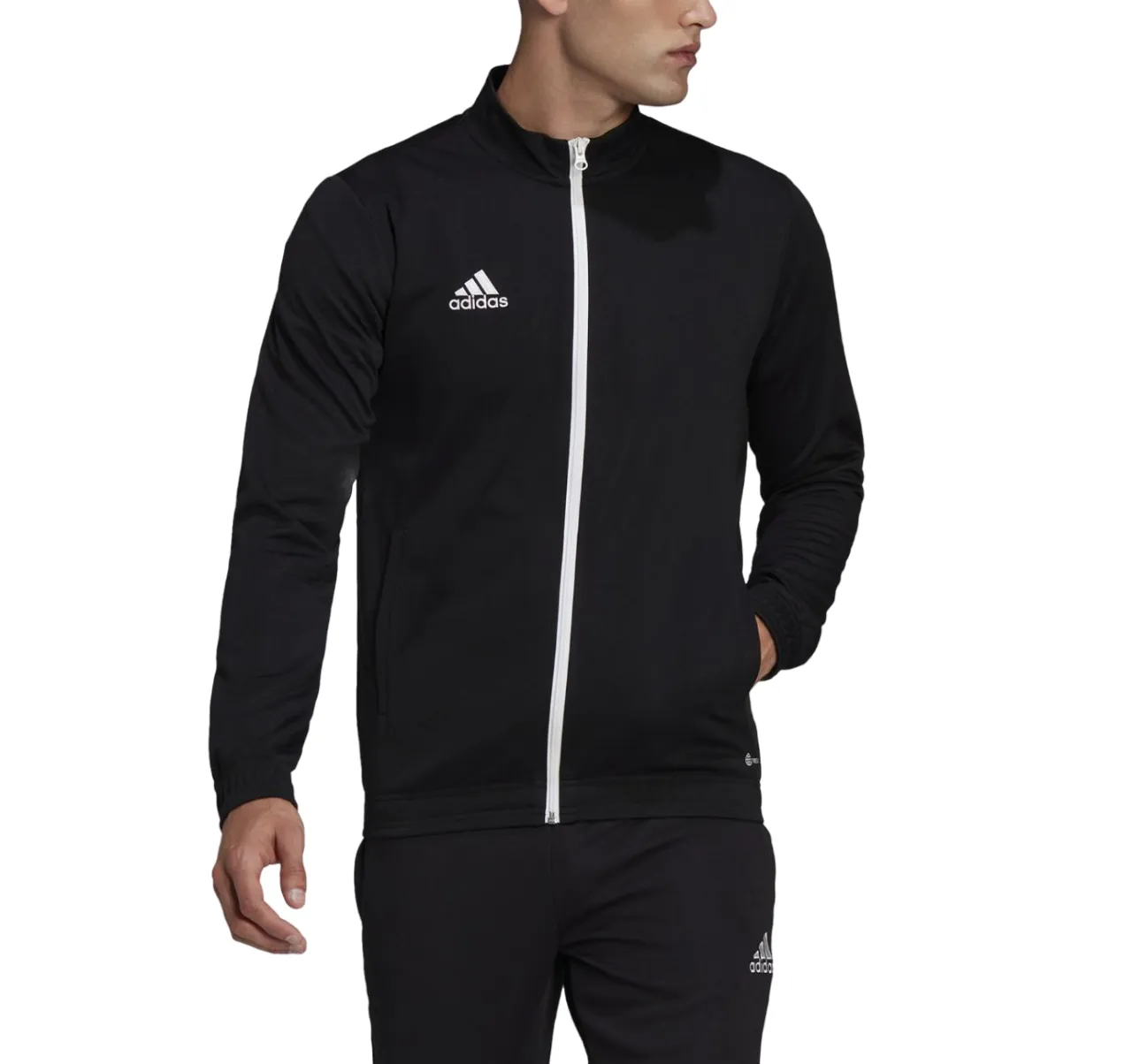 Adidas Mens Entrada 22 Track Top Black/White Football Jacket