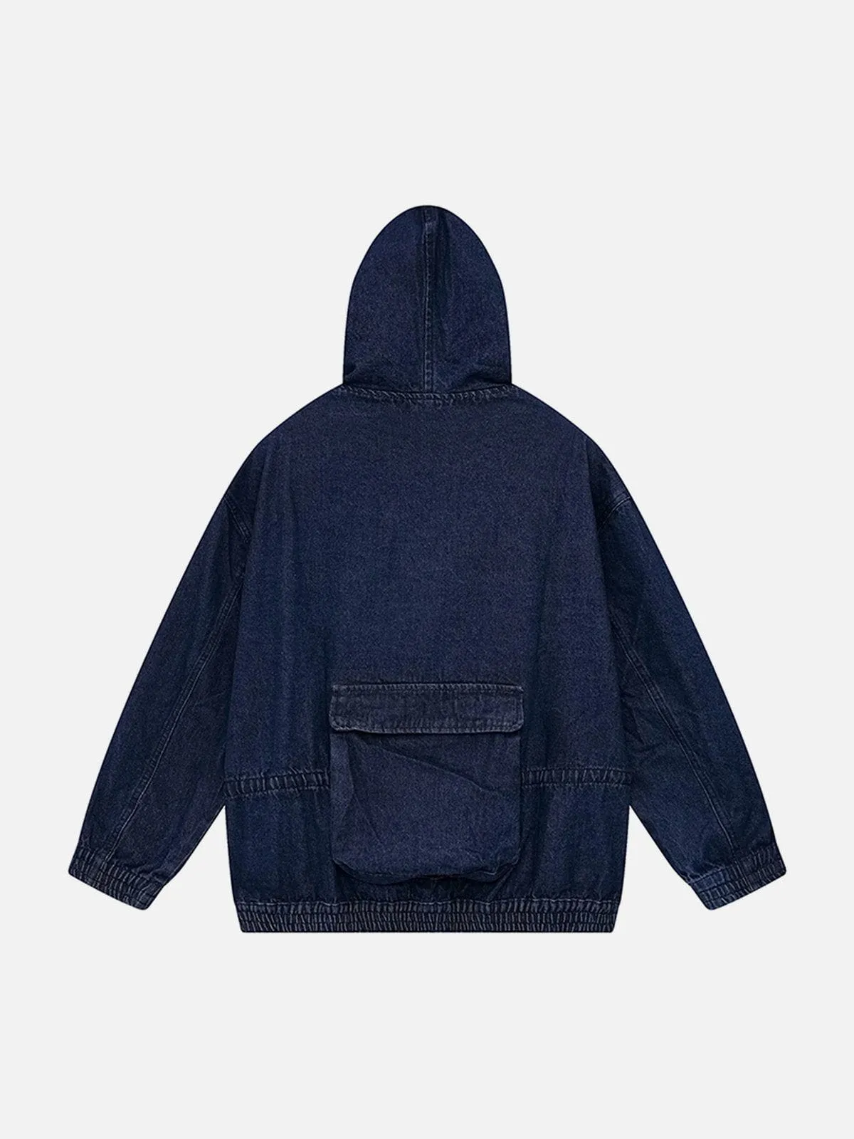 Aelfric Eden Denim Drawstring Zip Up Hoodie