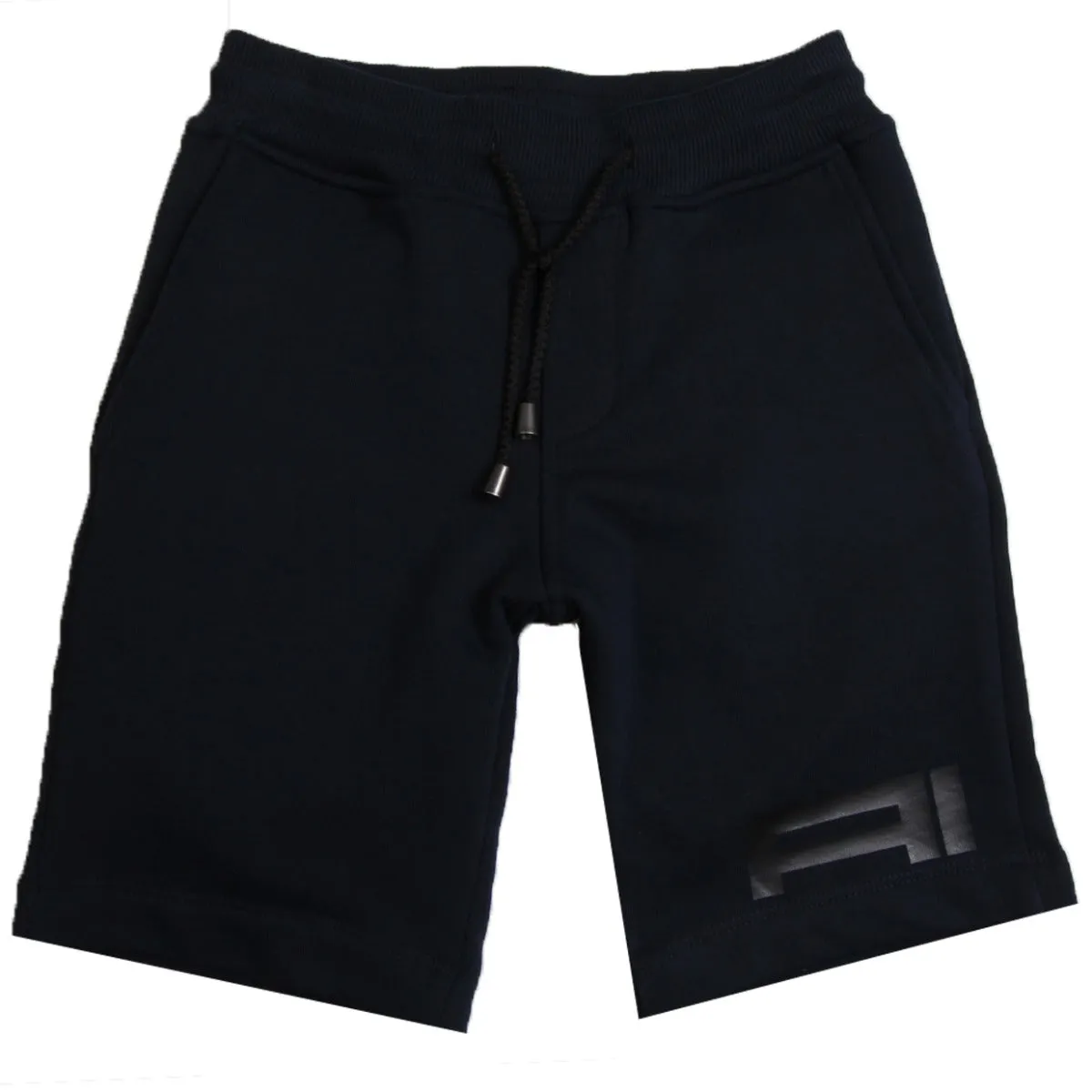 AI Riders On The Storm Kids Navy Fleece Shorts