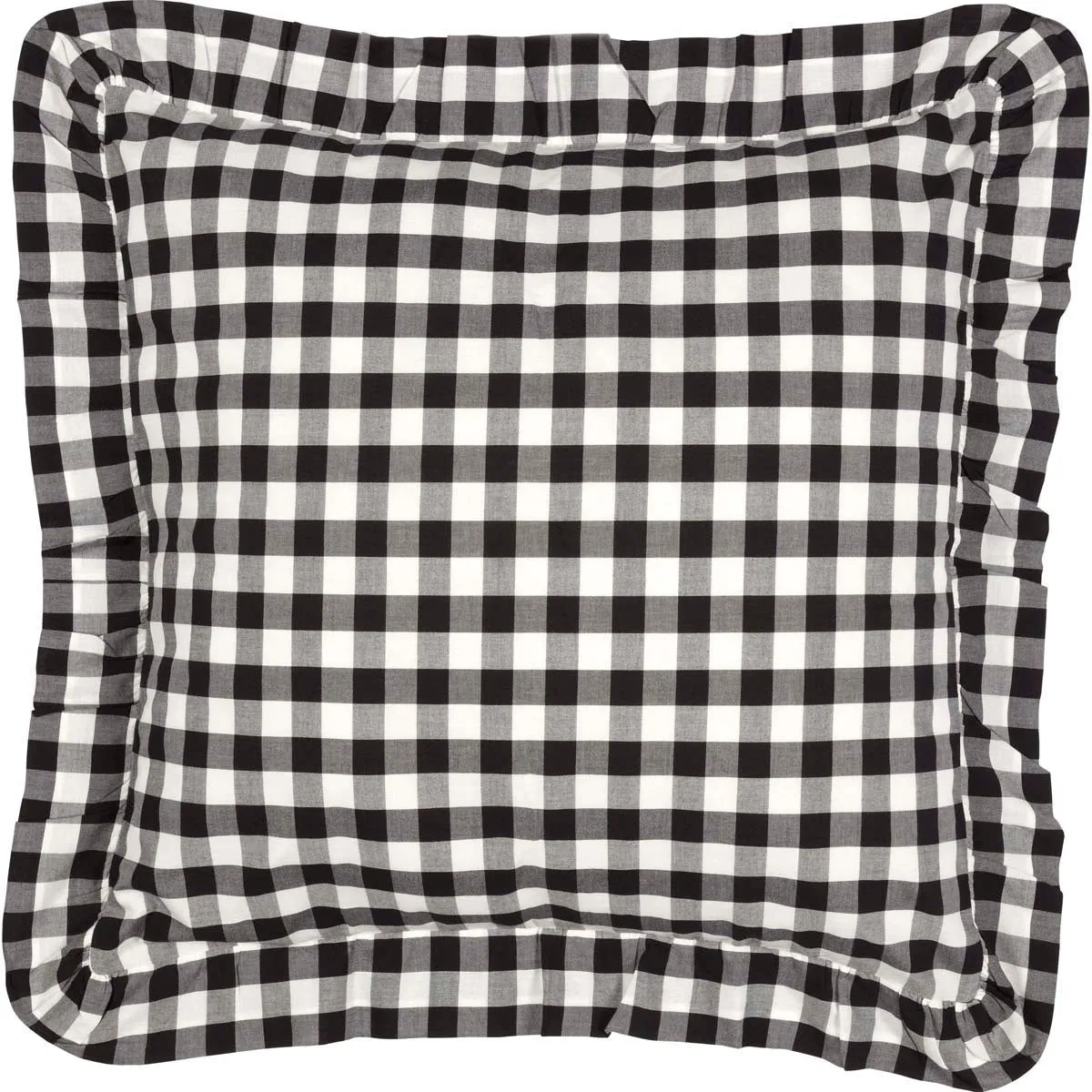 Annie Buffalo Black Check Fabric Euro Sham 26x26