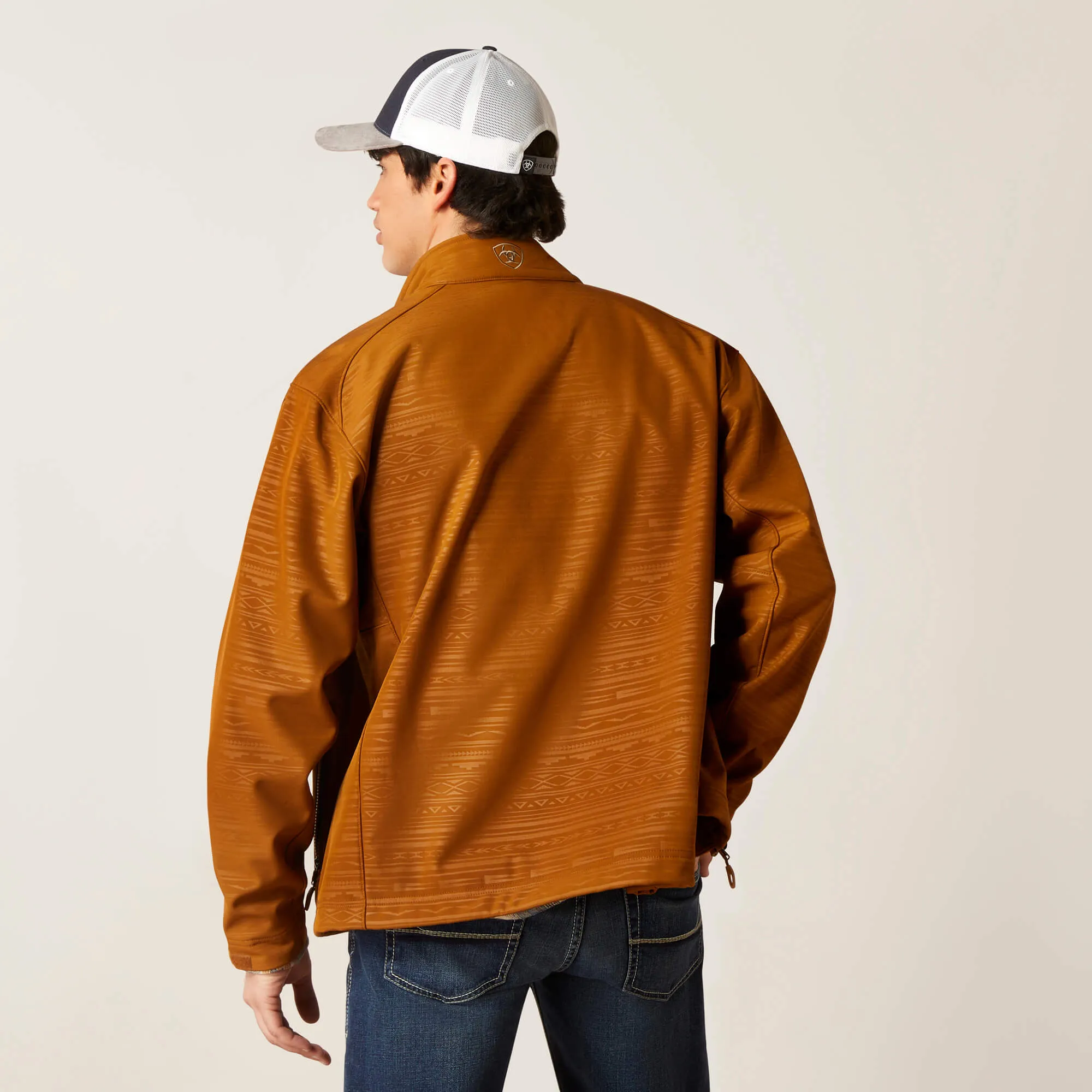 Ariat Men's Embossed Chestnut Logo 2.0 Softshell Jacket