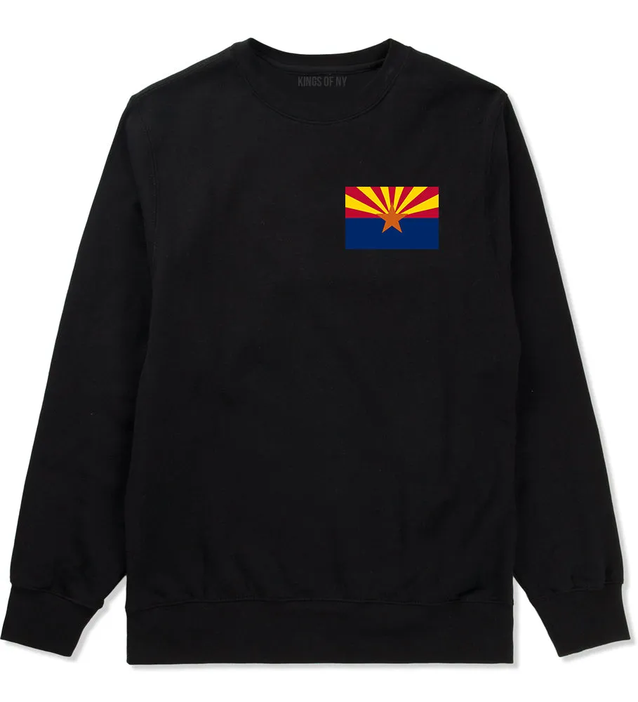 Arizona State Flag AZ Chest Mens Crewneck Sweatshirt