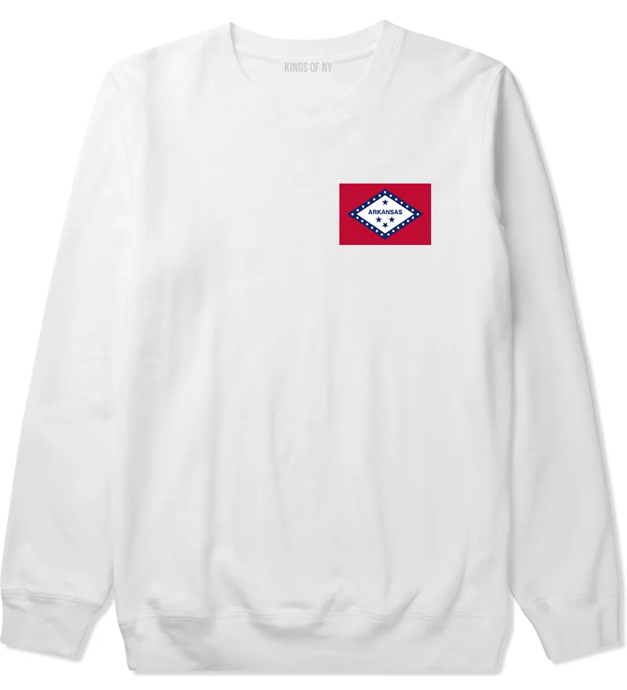 Arkansas State Flag AR Chest Mens Crewneck Sweatshirt