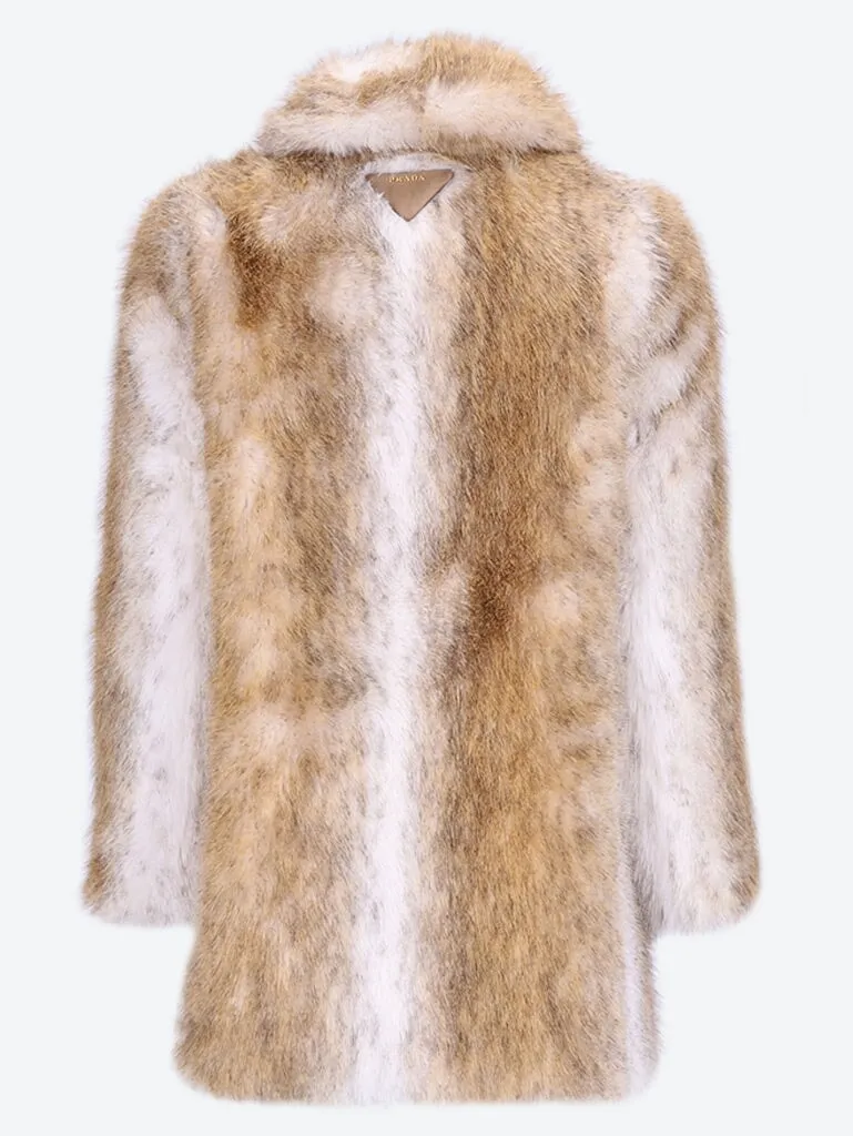 Artificial fur coat