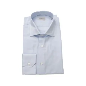 Bagutta Light Blue Cotton Mens Shirt