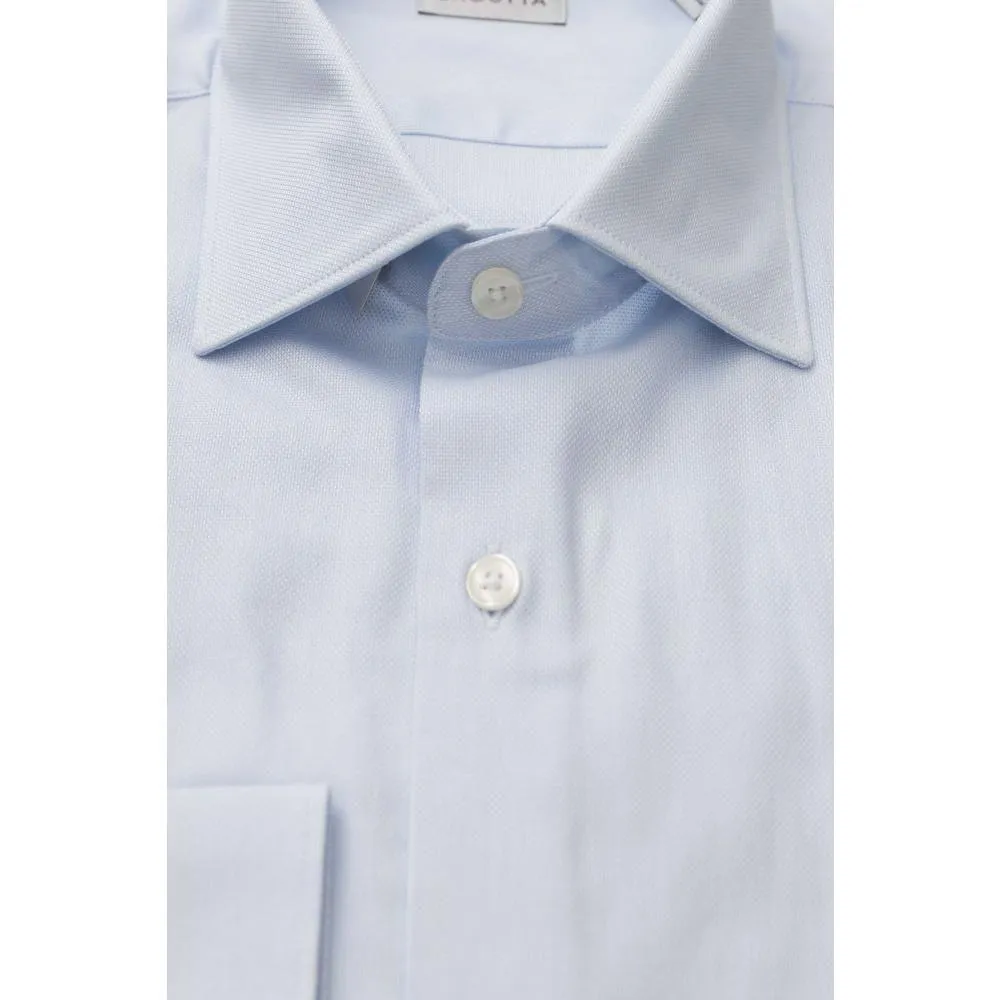 Bagutta Light Blue Cotton Mens Shirt