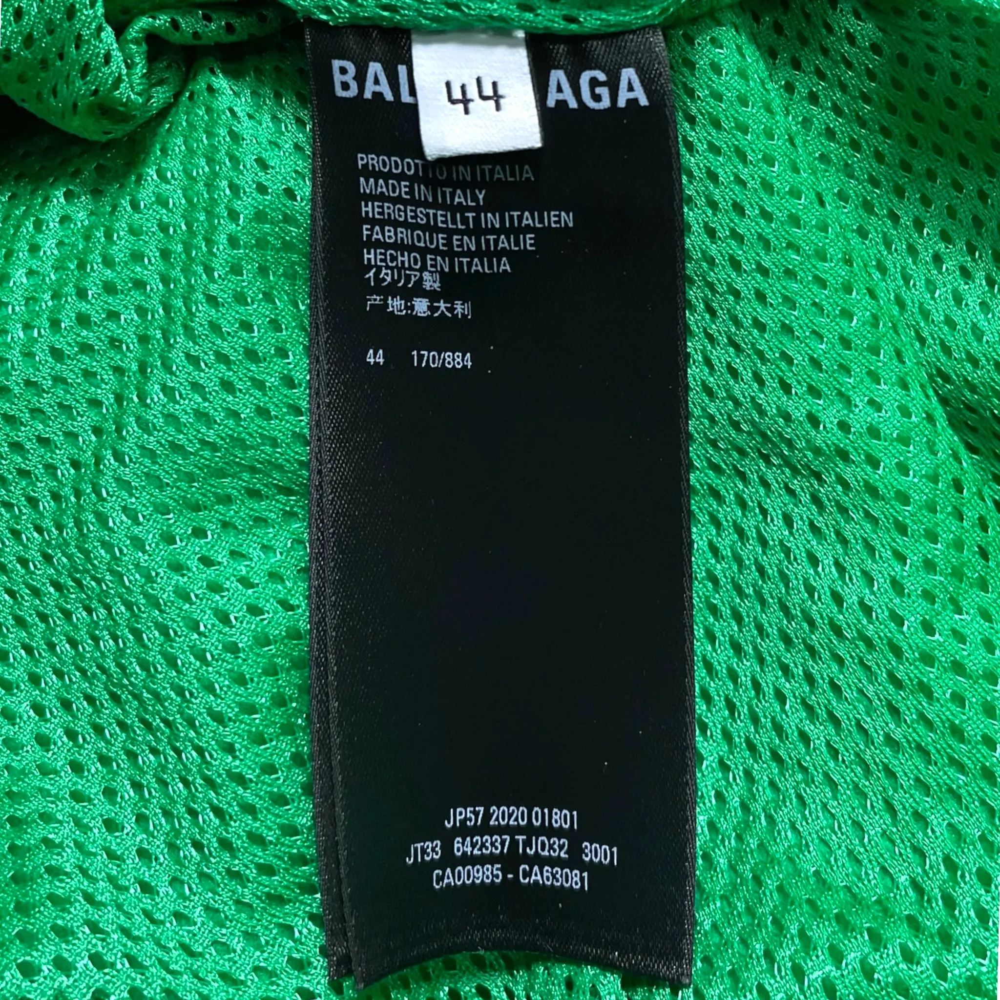 Balenciaga Piped Fleece Track Jacket Green Pre-Owned