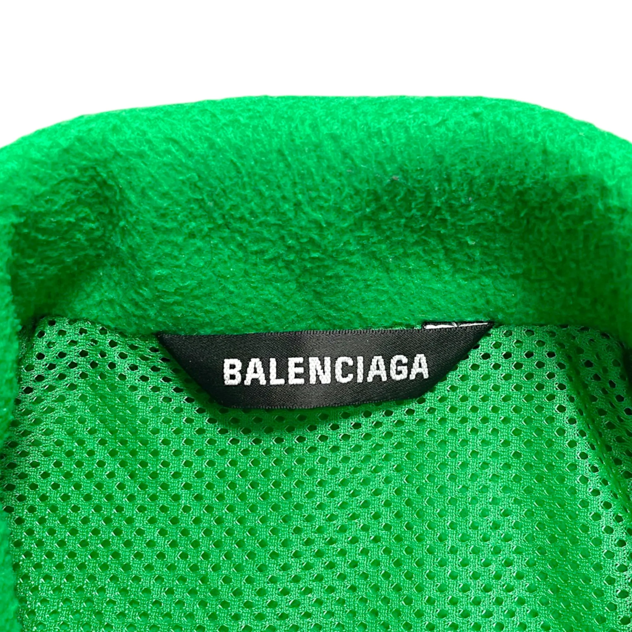 Balenciaga Piped Fleece Track Jacket Green Pre-Owned