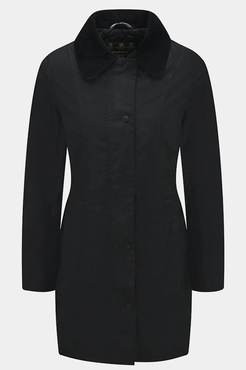 Barbour Belsay Ladies Wax Jacket - Black LWX0458BK91