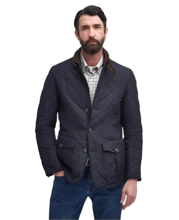 Barbour Mens Jacket Lutz Quilted Navy