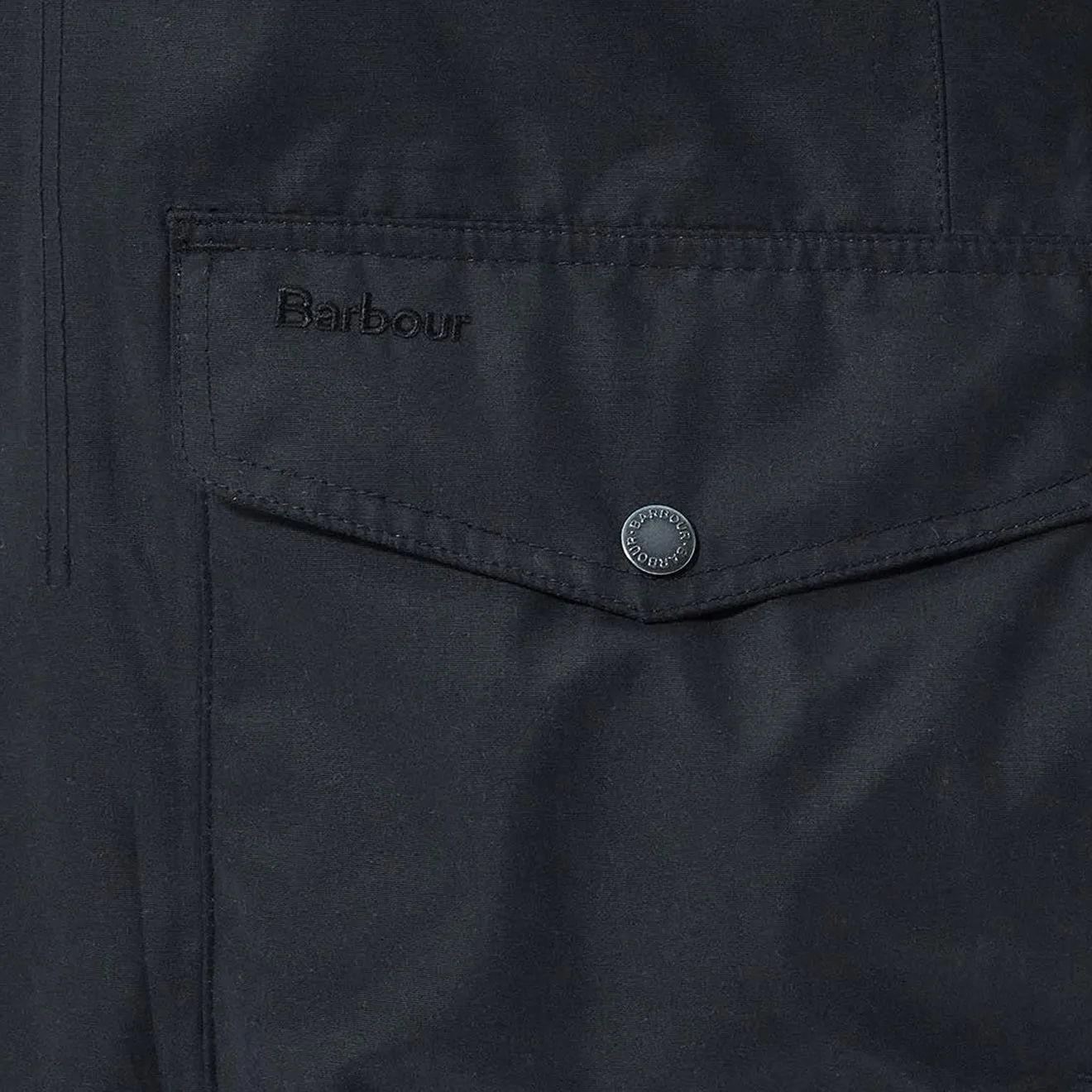 Barbour Ogston Waxed Cotton Jacket Black