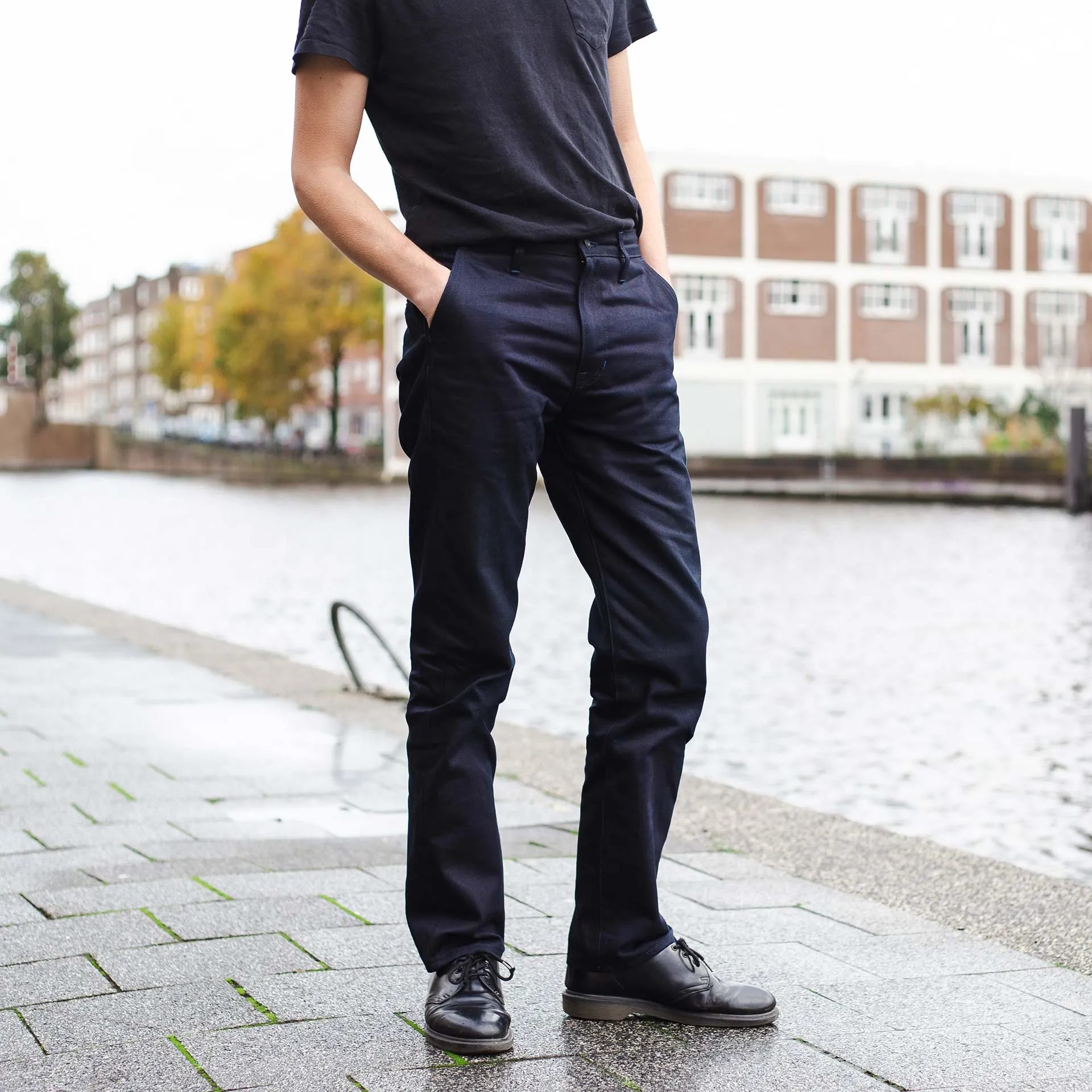 BC-03 STRAIGHT CHINO 12 oz. midnight blue selvedge