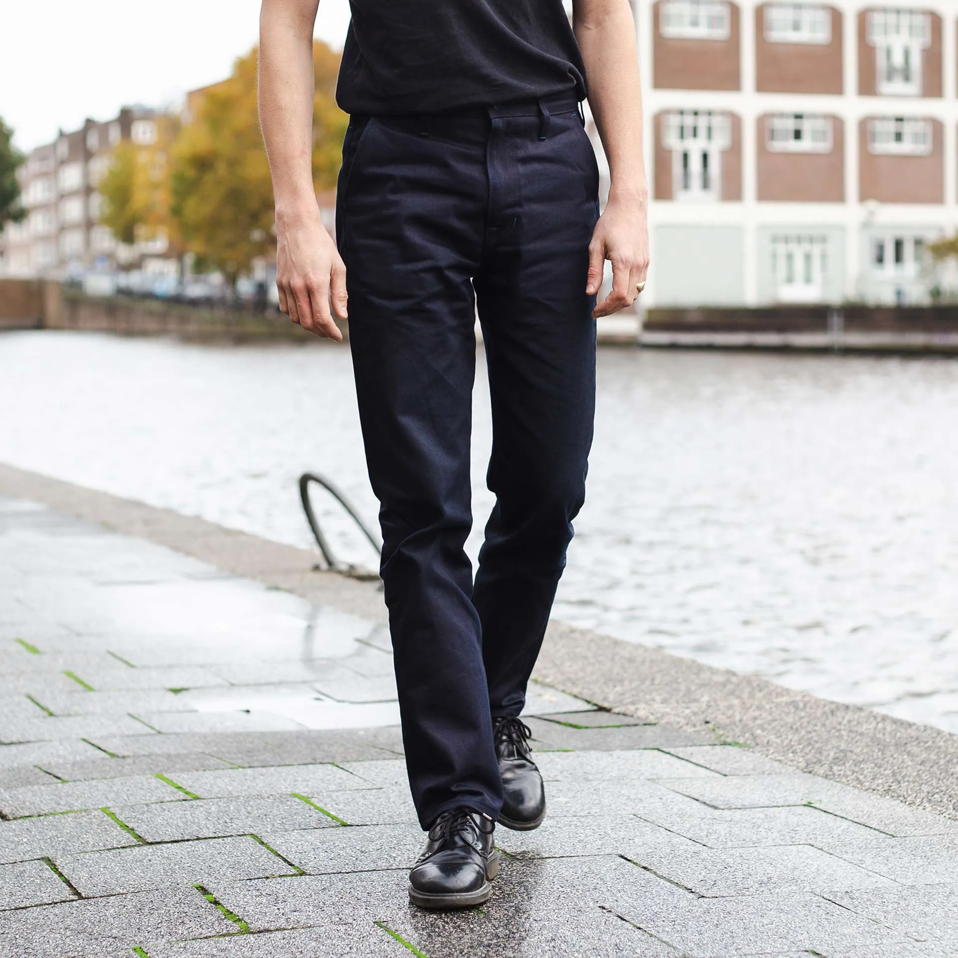 BC-03 STRAIGHT CHINO 12 oz. midnight blue selvedge