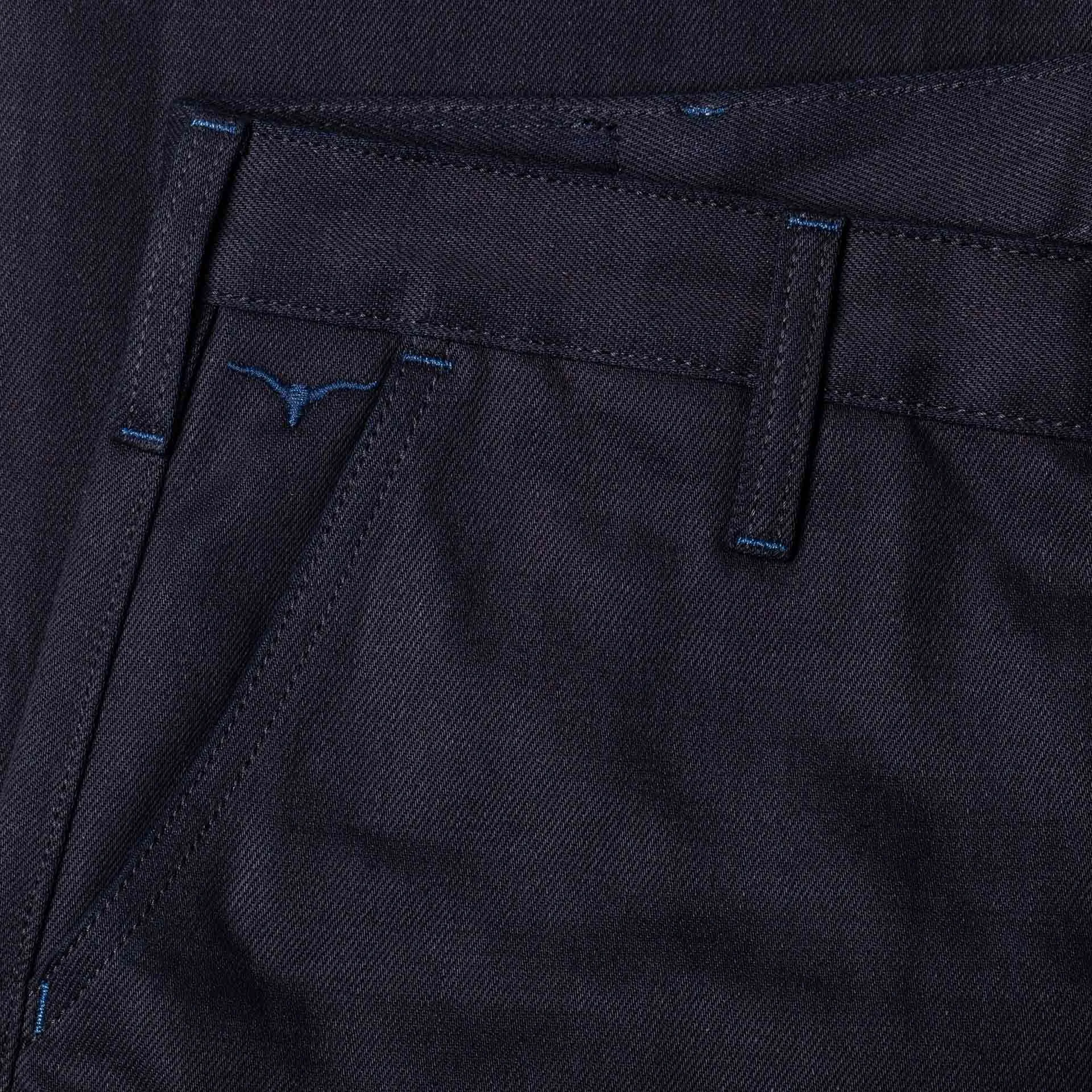 BC-03 STRAIGHT CHINO 12 oz. midnight blue selvedge