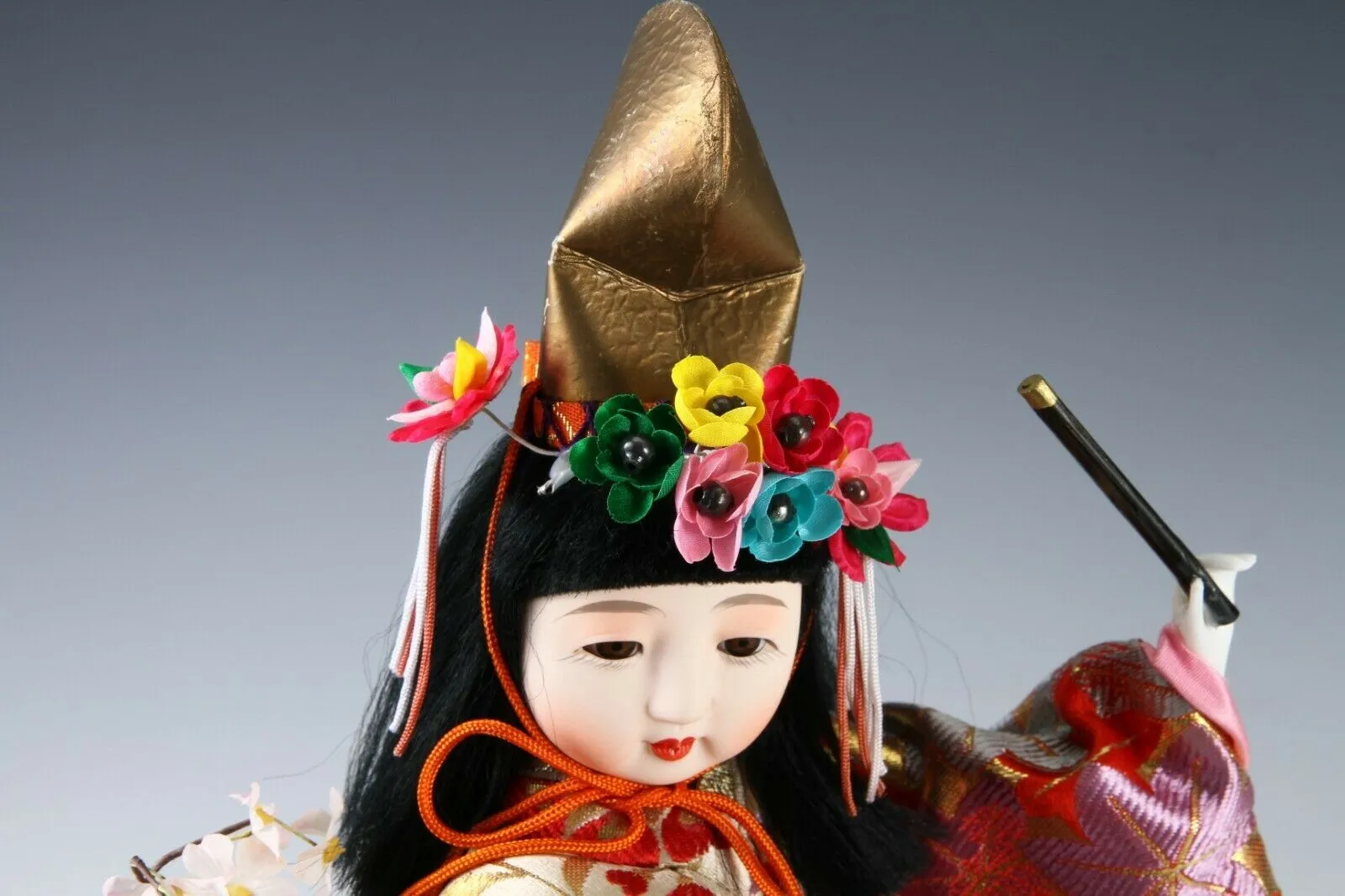 Beautiful Vintage Japanese Traditional Ichimatsu Style Doll -The Drum-