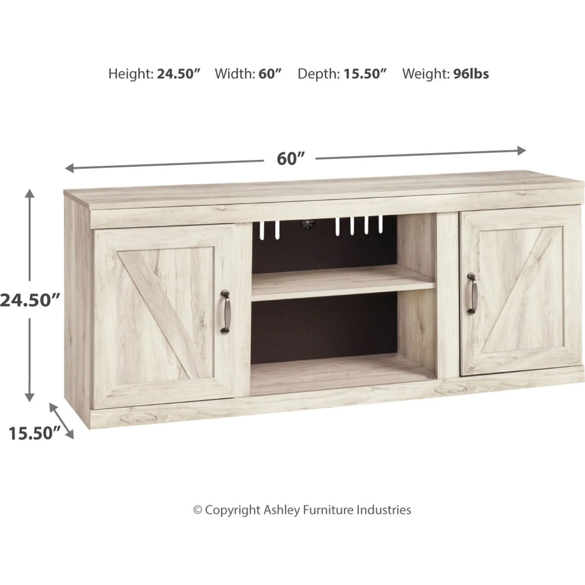 Bellaby TV Stand - Whitewash