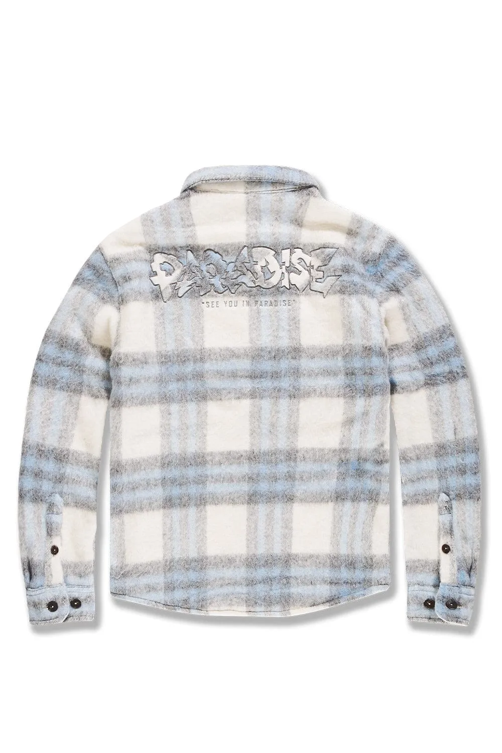 Big Men's Vandal Flannel Shacket (Sky Blue)