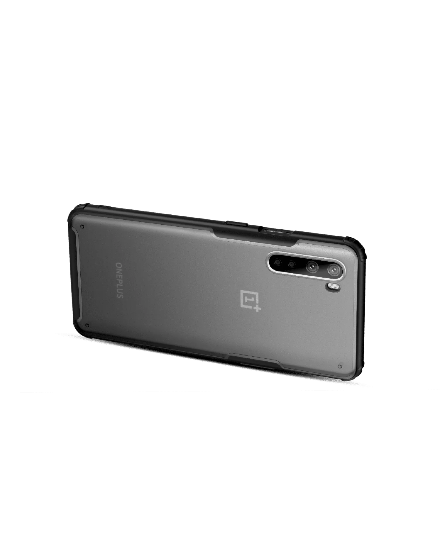 Black Frosted Clear Case Cover For OnePlus Nord