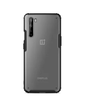 Black Frosted Clear Case Cover For OnePlus Nord