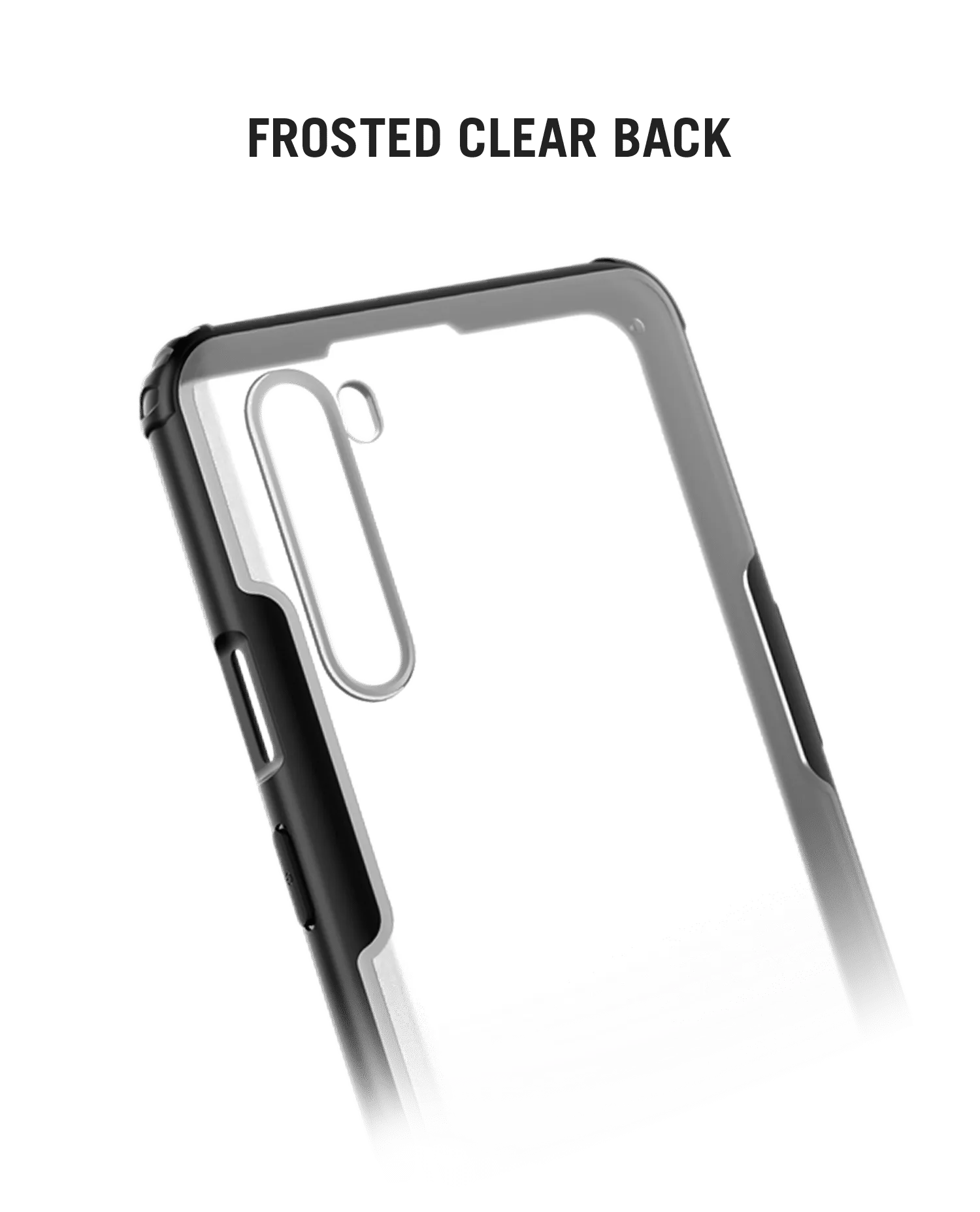 Black Frosted Clear Case Cover For OnePlus Nord