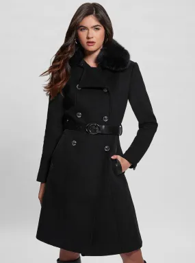 Black Patrice Belted Coat