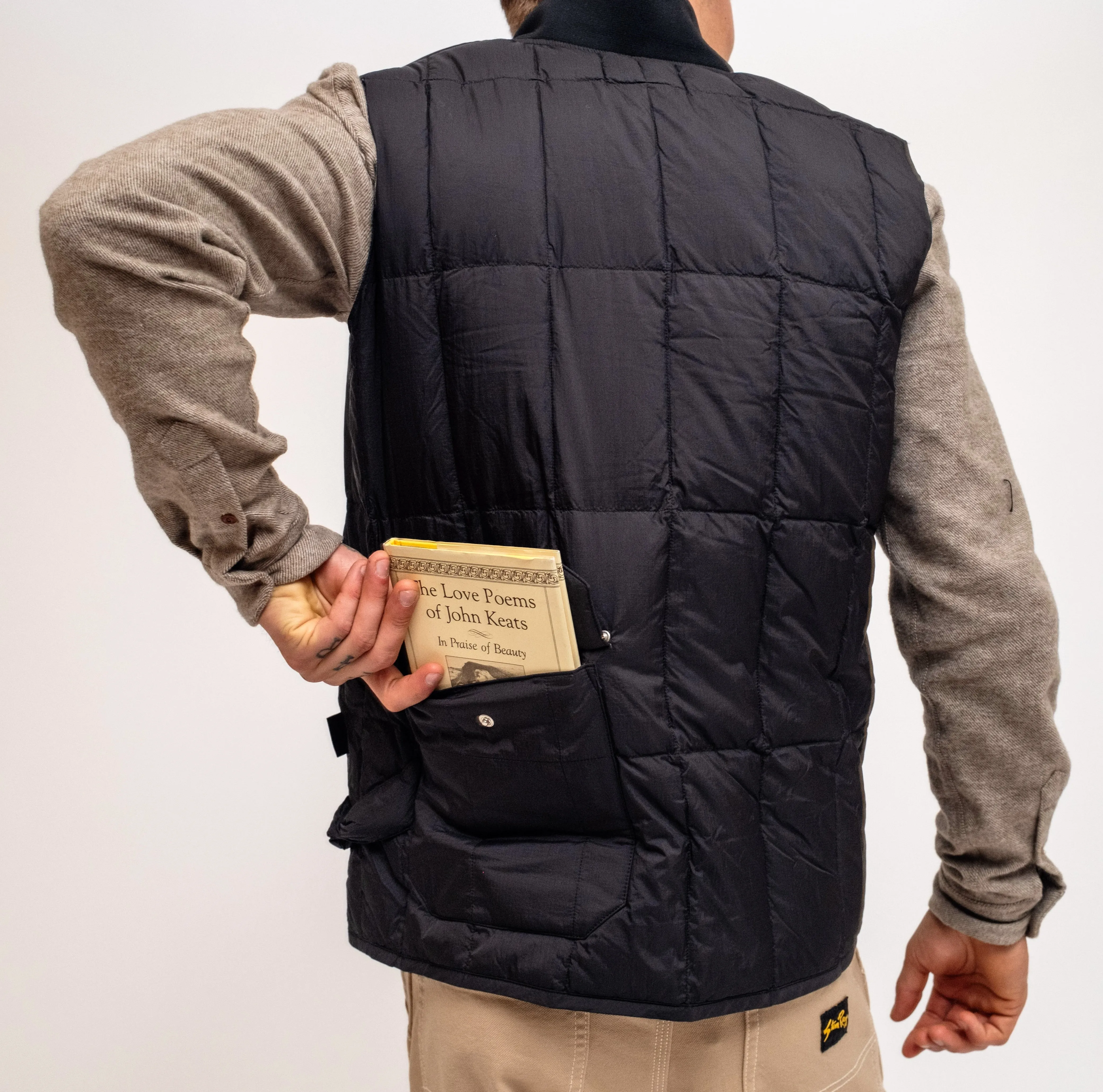 Black Work Down Vest