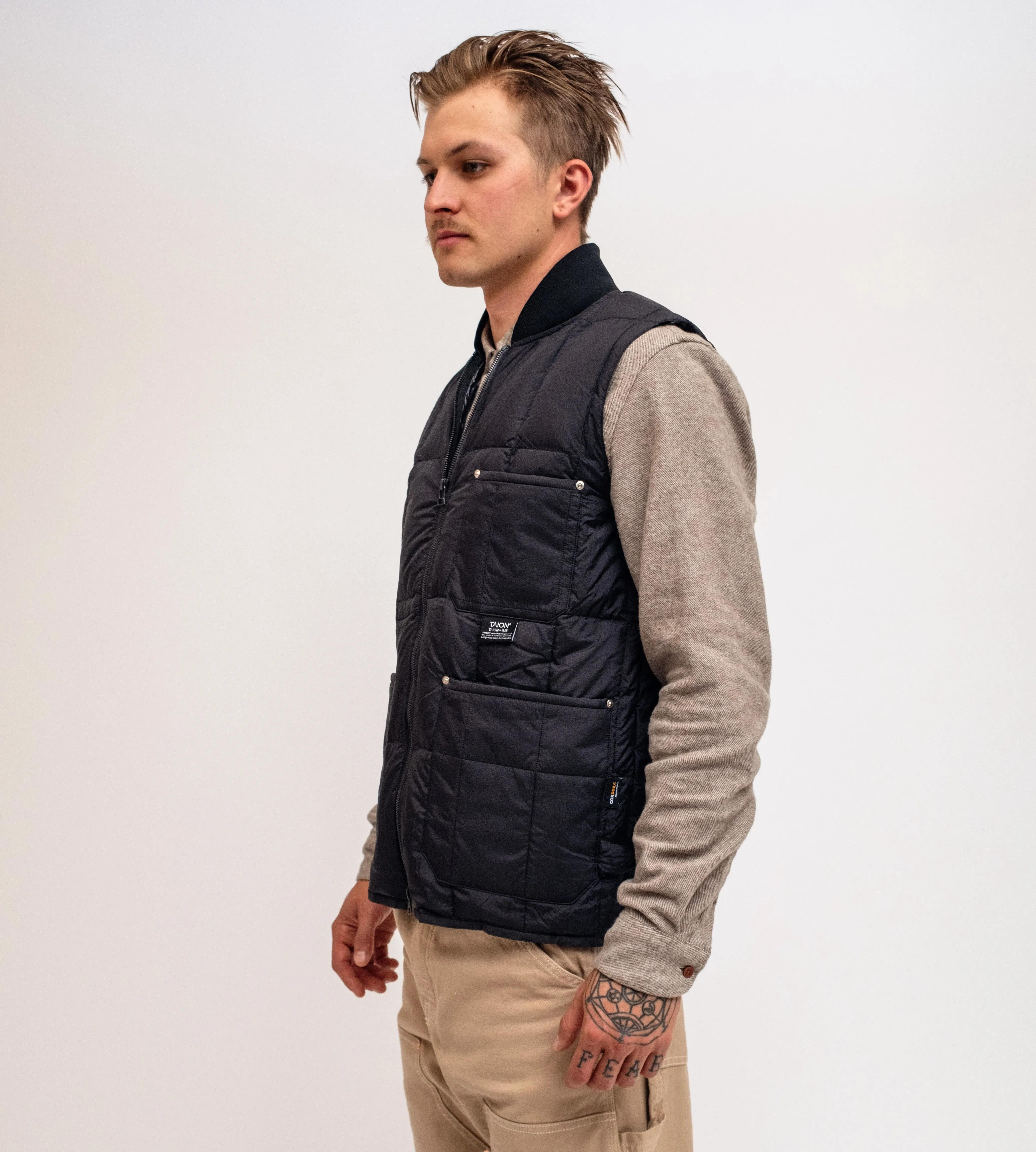 Black Work Down Vest