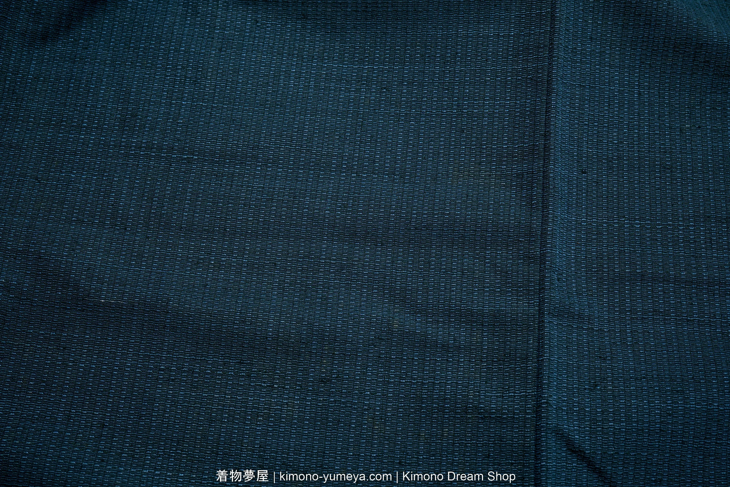 Blue & Black Men's Haori - Wool & Polyester Blend - Rising Steam Tachiwaku Pattern - Vintage Jacket for Male's Kimono