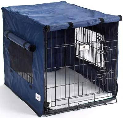 Blue Waterproof Dog Crate Cover