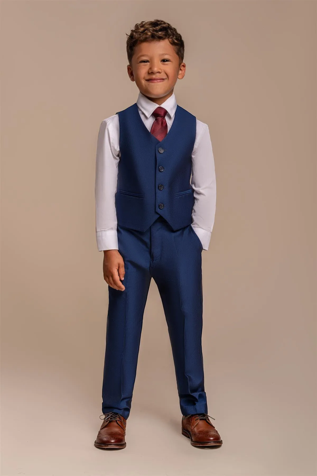 Boys Ford Blue Three Piece Suit