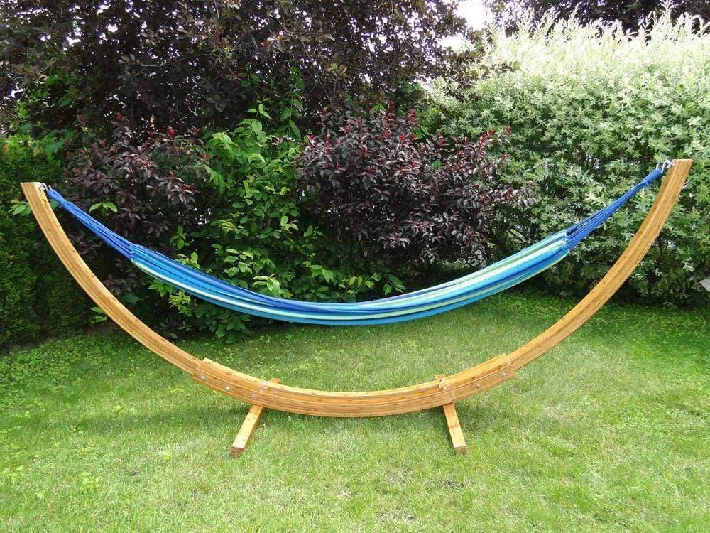 Brazilian Style Double Hammock with Bamboo Stand