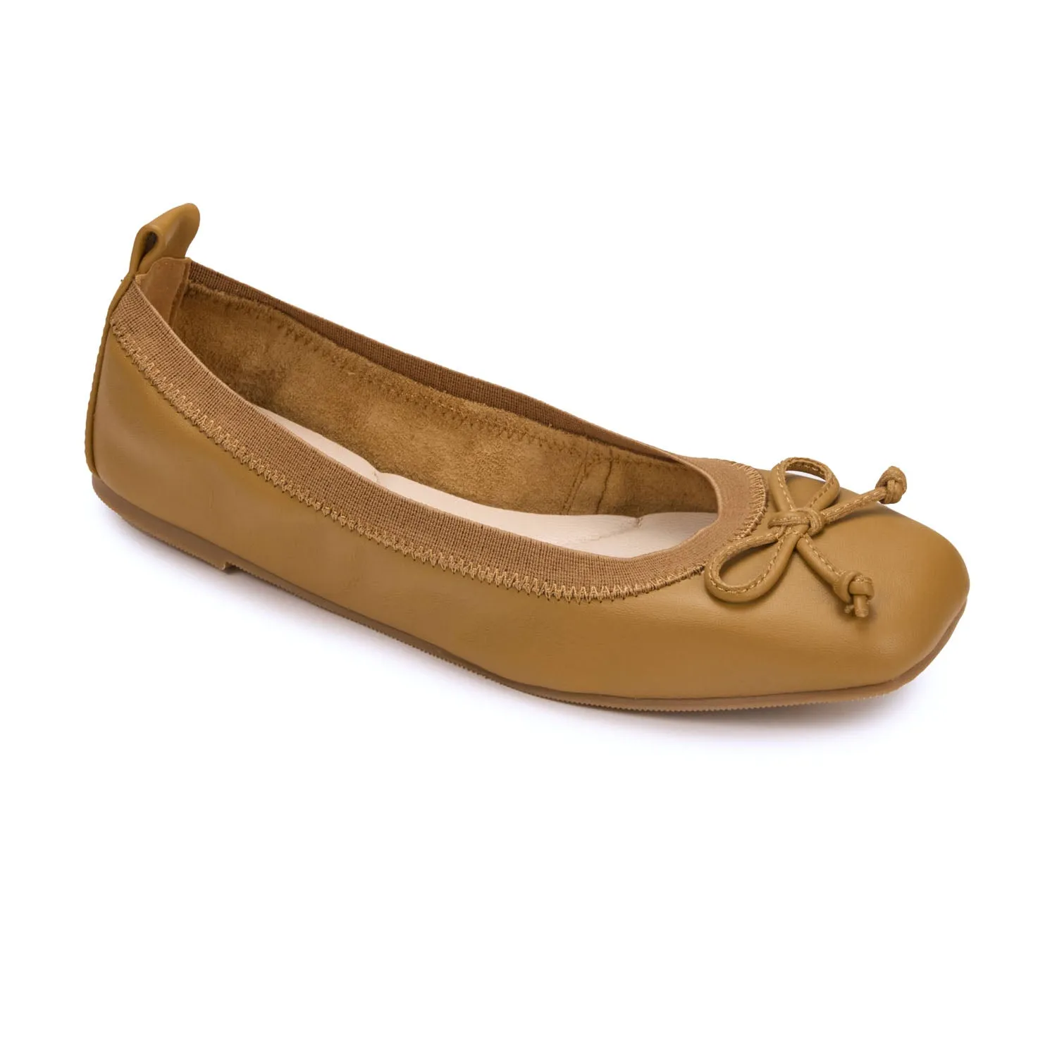 Caroline Ballet Flat in Whiskey Leather