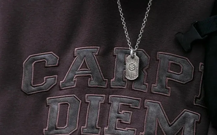 'Carpe Diem' Applique Hoodie