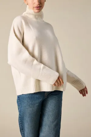 Cashmere Sunday Sweater in Winter White