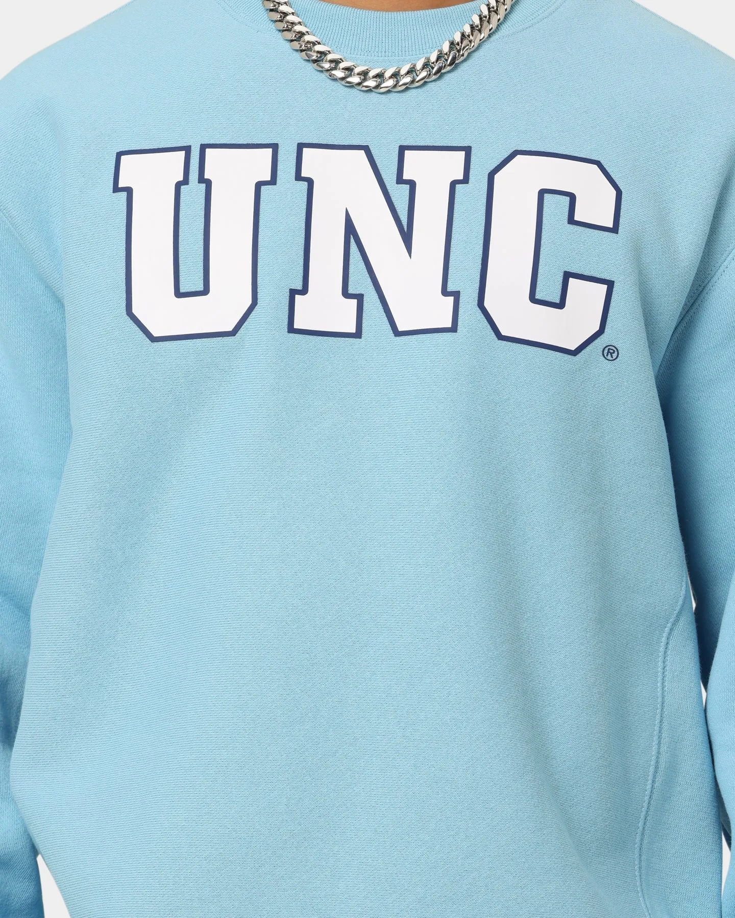 Champion EU Reverse Weave University of North Carolina Tar Heels Crewneck Candid Blue Csi