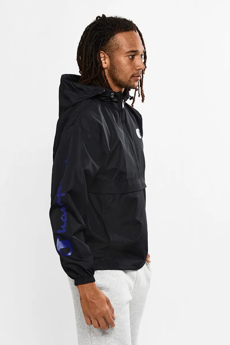 Champion Packable Script Jacket - Black