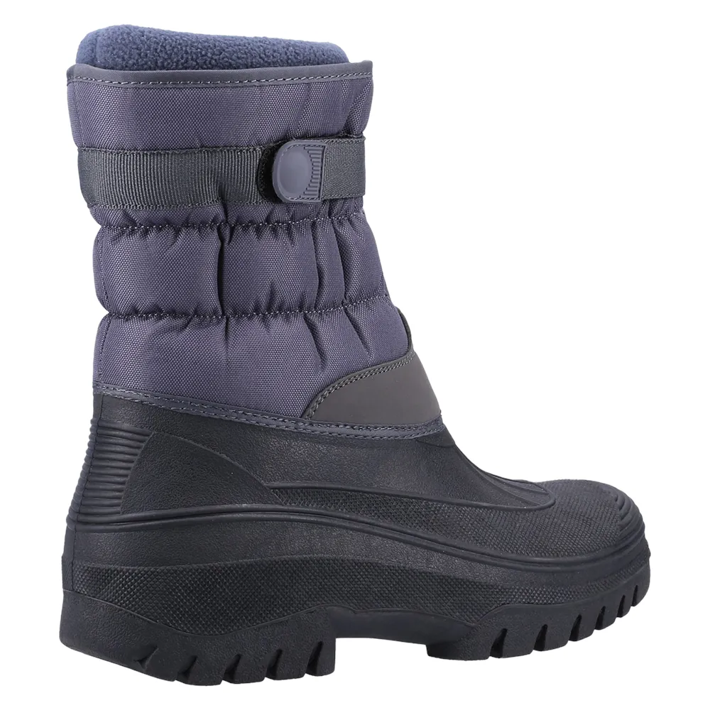 Chase Touch Fastening and Zip up Winter Boots Grey