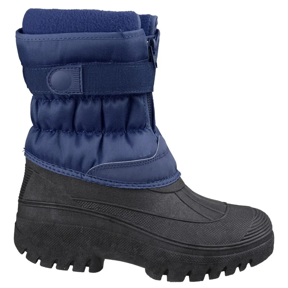 Chase Touch Fastening and Zip up Winter Boots Navy