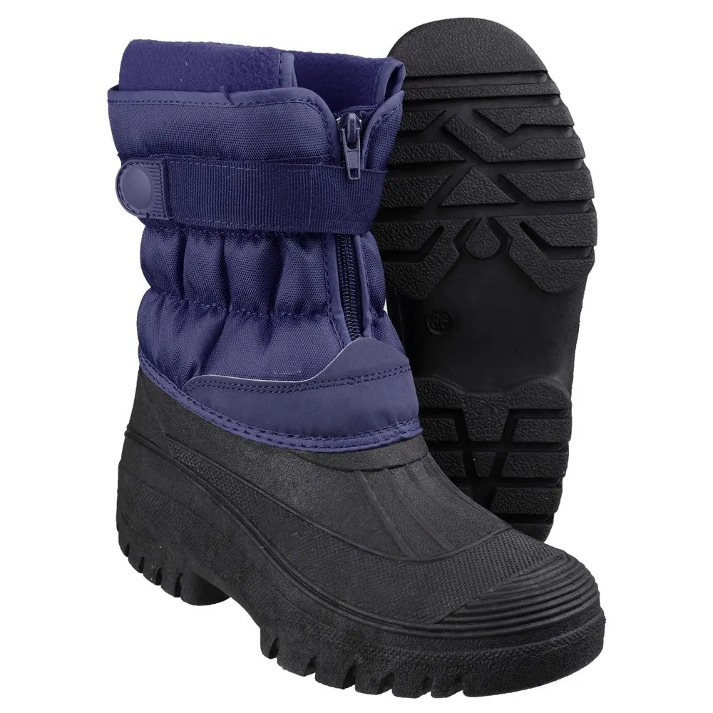 Chase Touch Fastening and Zip up Winter Boots Navy