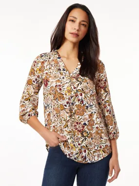 Chiffon V-Neck Kelly Blouse