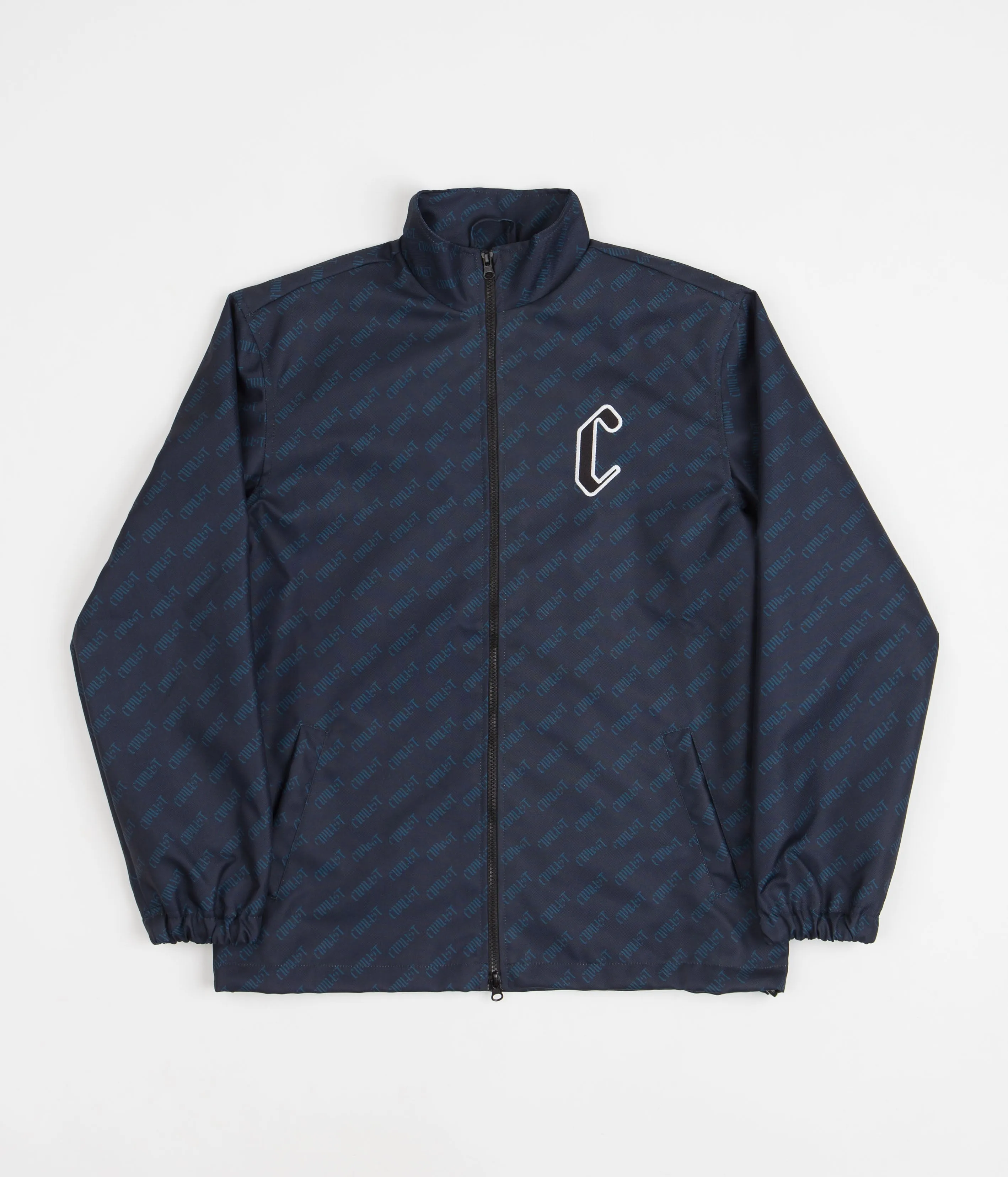 Civilist Allover Summer Track Jacket - Dark Navy / Petrol