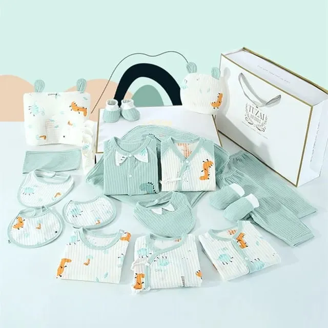 Cute Dino 24 Piece Newborn Baby Gift Box – Adorable Baby Shower Essentials