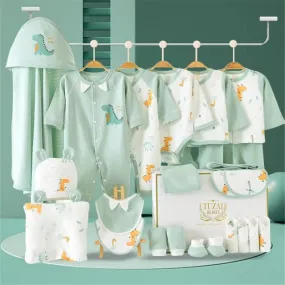 Cute Dino 24 Piece Newborn Baby Gift Box – Adorable Baby Shower Essentials