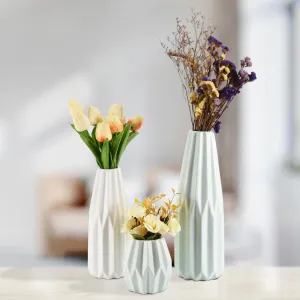 Deco Ceramic Vase Set - Versatile Use For Home Decor - Handcrafted