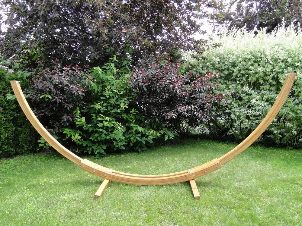 Deluxe Brazilian Style Double Hammock with Bamboo Stand